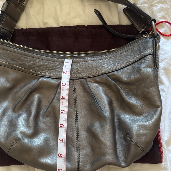 Coach Soho Metallic Pewter Leather Hobo Shoulder Bag | Y2K 2003 Vintage - Picture 7 of 7